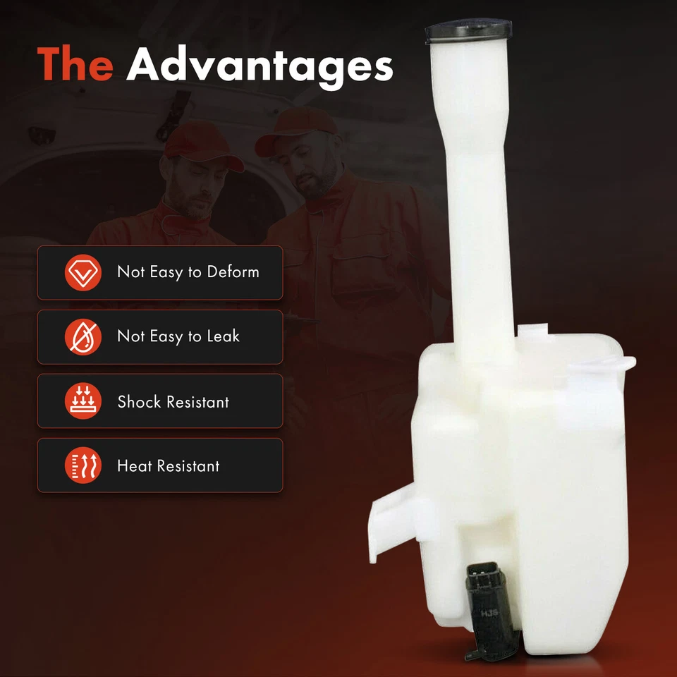 Depósito de lavadora de parabrisas con bomba y tapa para Toyota Camry Avalon Lexus ES300 Foto 3 de 4