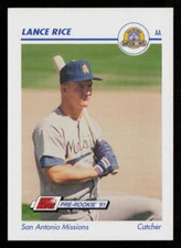 Lance Rice 1991 Line Drive AA #539 San Antonio Missions Baseball Card