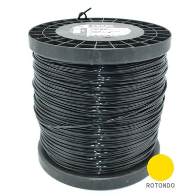 ABREK D. 4,0 MM X 144 MT TONDO FILO DECESPUGLIATORE BLACK BOBINA TESTINA GIARDIN