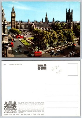 Vintage London Postcard: Houses of Parliament, Big Ben, John Hinde