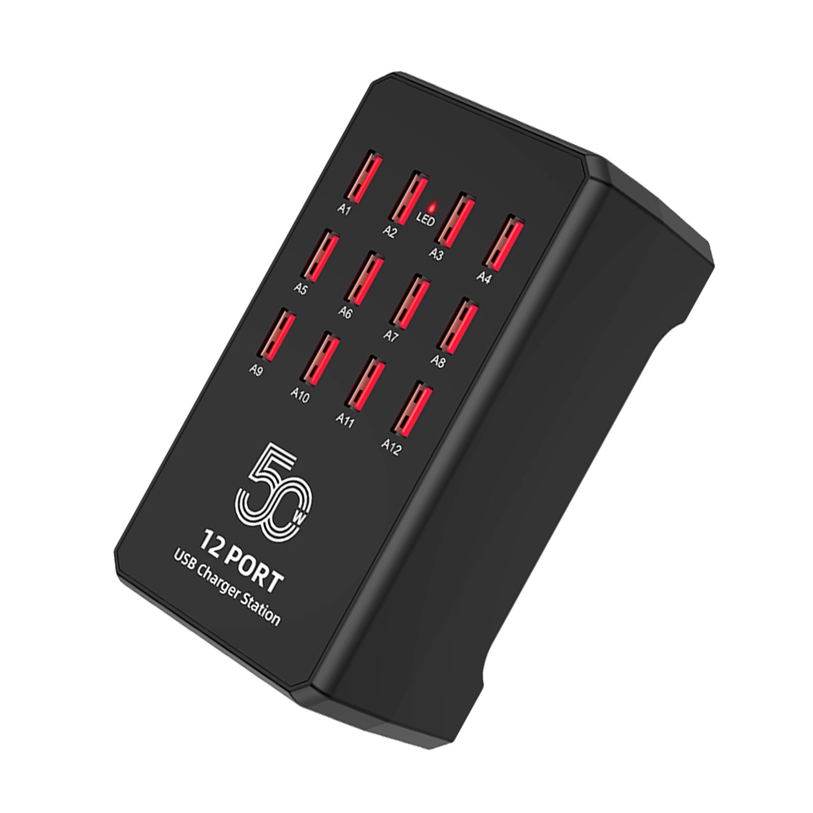 12 Ports USB Charging Station For Multiple Devices Portable Global Use WVYN