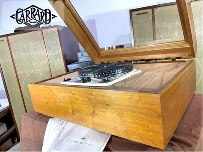 GARRARD 301 50HZ TURNTABLE WITH TRIPLE ARM CABINET / INSTRUCTION MANUAL INCLUDED