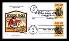 DR JIM STAMPS US COVER HORATIO ALGER FDC DUAL HAND CANCEL COLLINS HAND PAINTED