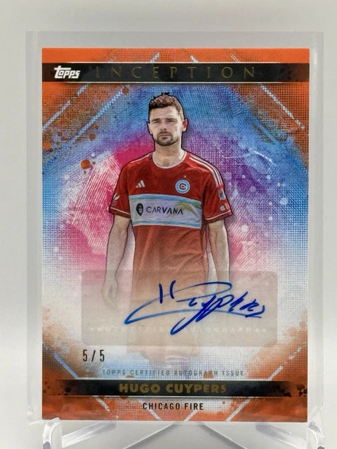 2025 Topps Inception MLS Hugo Cuypers Auto ORANGE /5 Chicago Fire