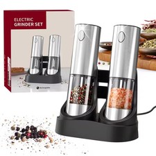 1 2 Pcs Electric Automatic Salt & Pepper Grin...