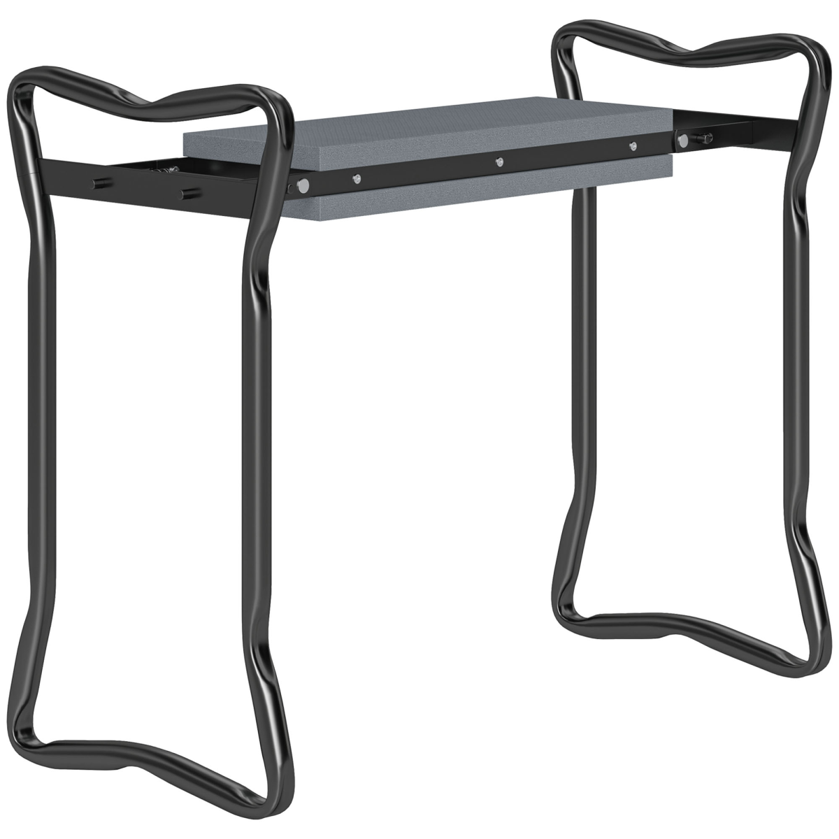 Outsunny 2 In1 Folding Garden Kneeler Foam Chair Pad Support Bench - Grey