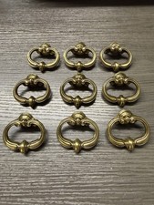 9 KBC Brass MCM Mid Century Modern Cabinet Handle Ring Cabinet Drawer pull 91 