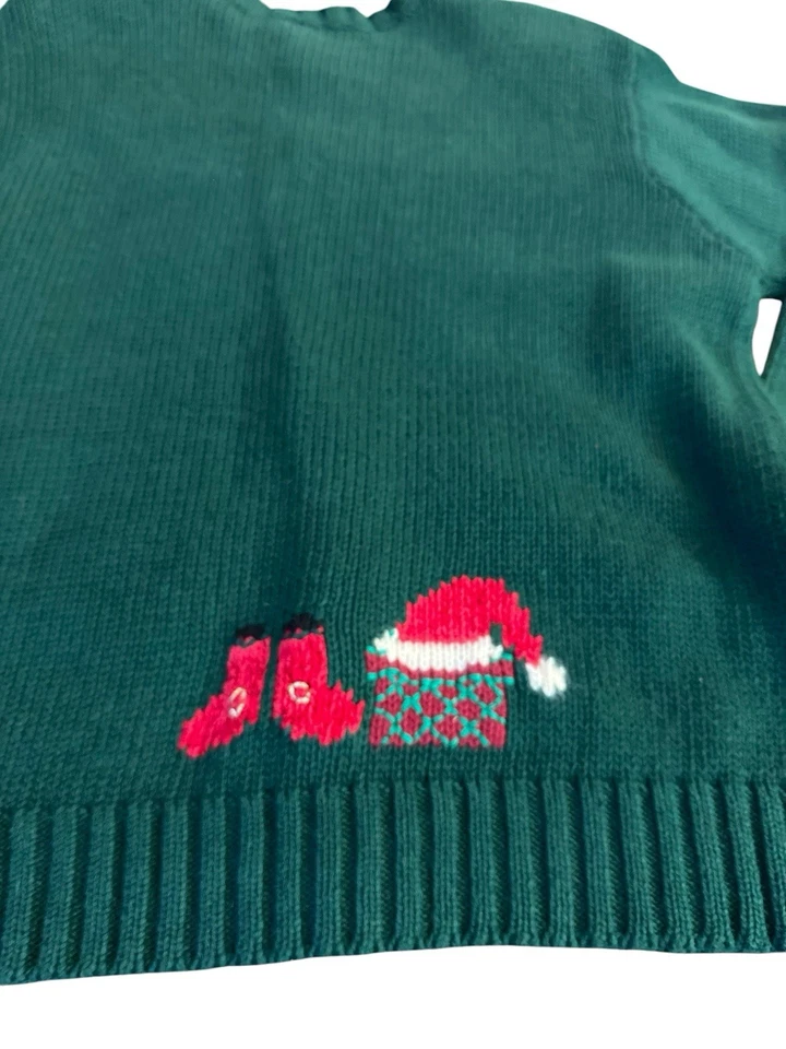 Cárdigan vintage 1998 Susan Bristol para mujer grande verde Navidad suéter con etiquetas Foto 4 de 4