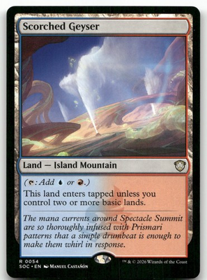 #ad Scorched Geyser #54 NM Commander: Secrets of Strixhaven SOC Magic MTG $4.99