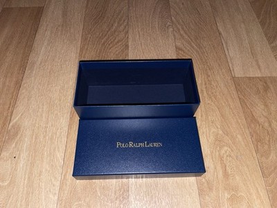 Original Polo Ralph Lauren Brillenetui Box / Leergehäuse  Dunkelblau Gold  Neu