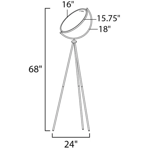 ET2 Contemporary Lighting E23299-BK Paddle Floor Lamp Black - Picture 4 of 10