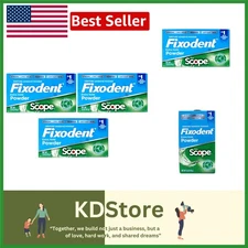 Extra Strong Denture Adhesive Powder Plus Scope - Fresh Breath & Secure Hold