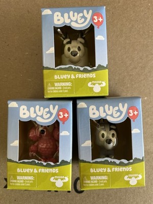 Bluey & Friends Muffin Socks Coco 3 Figure Moose Toys Box Lot Disney Plus Set 25