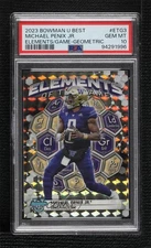 2023 Bowman U Elements of the Game Geometric Refractor Michael Penix Jr PSA 10