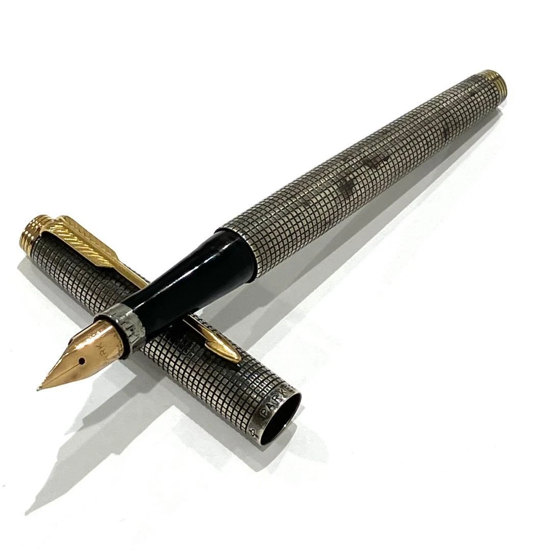Parker Gold, 14K Nib Sterling Silver Collectible Fountain Pens for