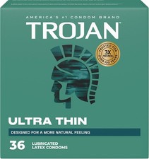 Ultra Thin Condoms for Sensitivity, Lubricated Condoms for Men, 36 Count Valu...