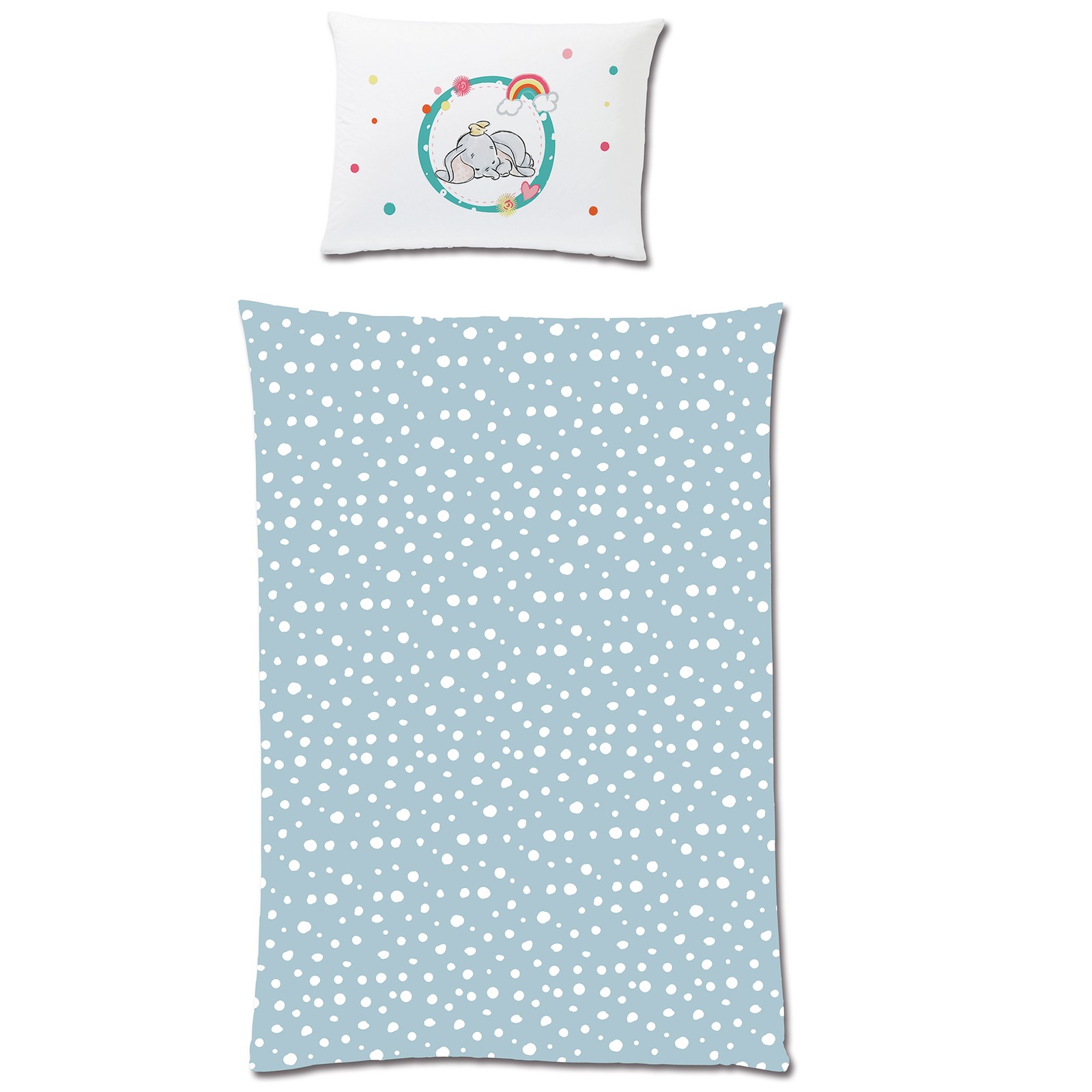 Biancheria da letto Linon Disney Dumbo Shine bambino 135x100 + copripiumino 40x60 cm foto 3