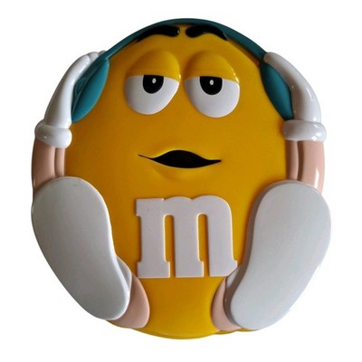 M&M Yellow Guy CD Holder Collectibles Rare Six Pockets for 12 Cds