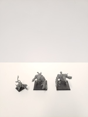 2 Rat Ogres Ogors Rattenoger + Meutenbändiger Packmaster Skaven Warhammer