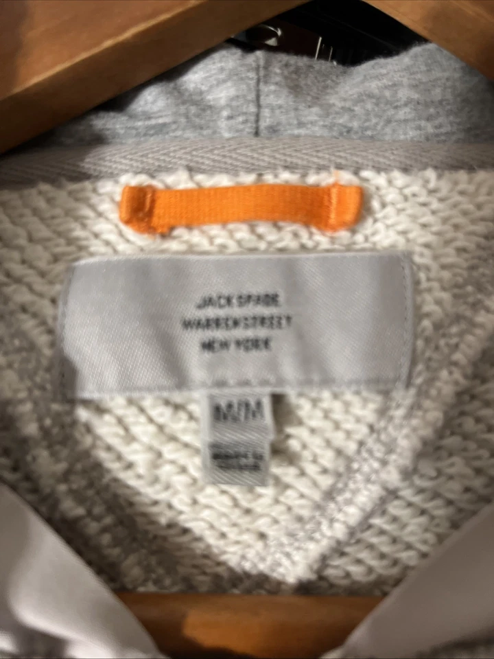 Abrigo Jack Spade Warren Street New York de lona de algodón con capucha gris y cremallera Foto 3 de 3