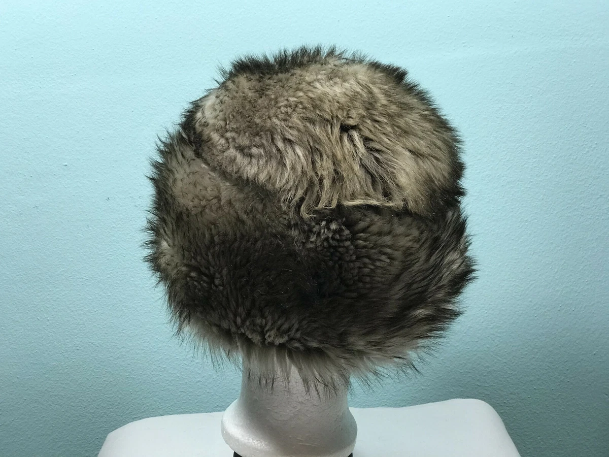 DAMEN  LAMMFELL PELZ MÜTZE HUT BRAUN ELEGANT TOP!