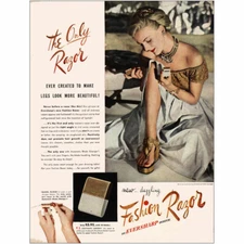 1947 Eversharp Fashion Razor: Legs Look More Beautiful Vintage Print Ad