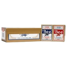 Bee Gold Standard Premium Poker Playing Cards, 12 Pack, Standard Index Casino...