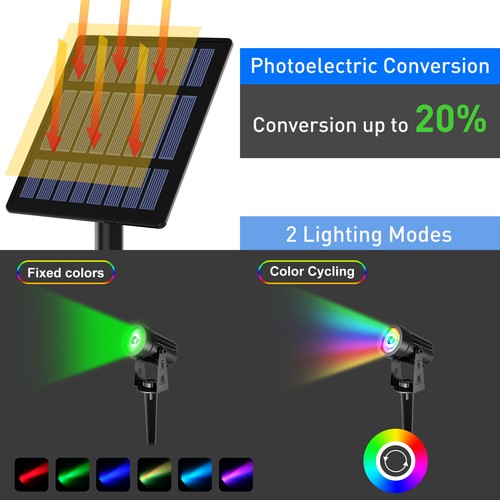 Nuevas lámparas solares LED puntuales apliques de pared lámpara de jardín exterior impermeable patio - Imagen 59 de 117