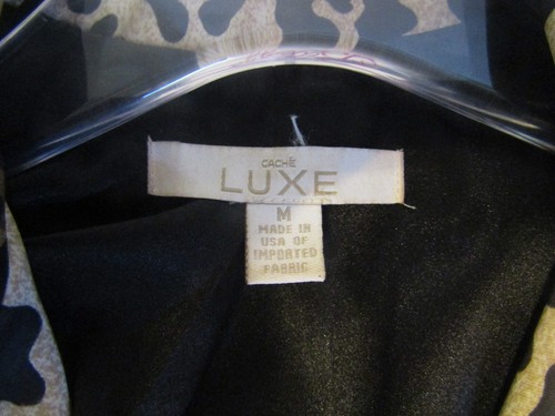 Tuta Cache' Luxe vintage stampa leopardata cappotto lungo gonna foderata donna taglia M - Foto 5 di 11