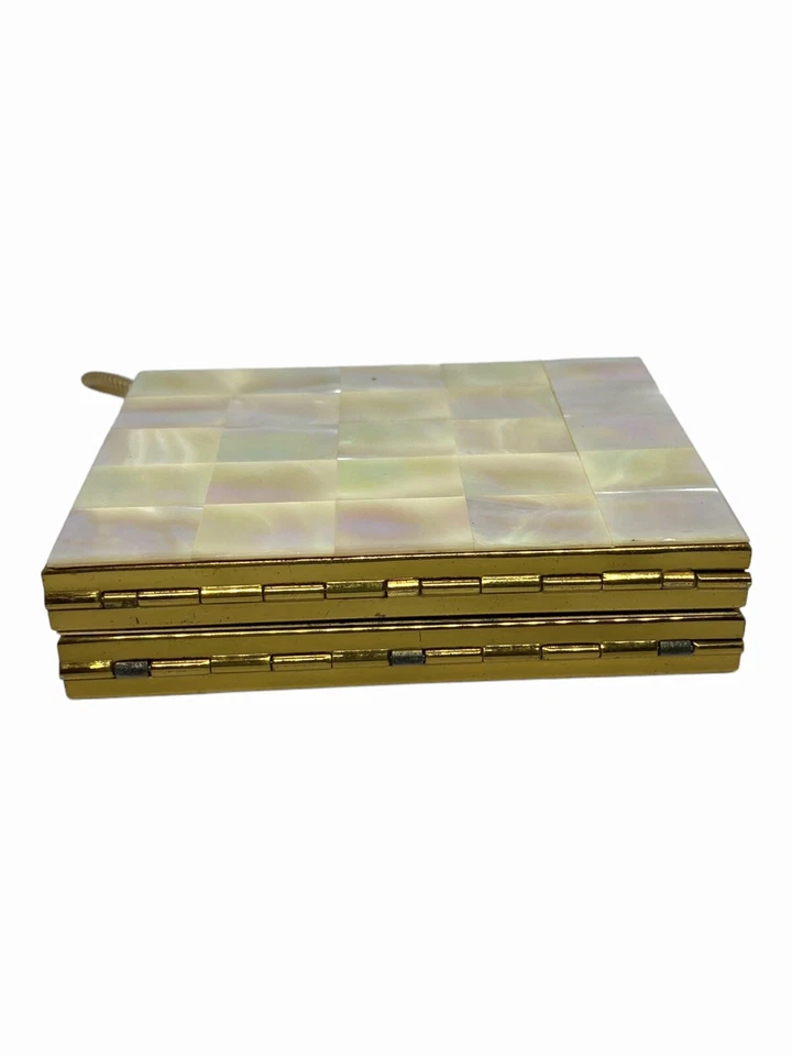 VTG 1950's Evening Vanity Mother of Pearl Purse Minaudiere w/Compact Lipstick - Image 2 of 4