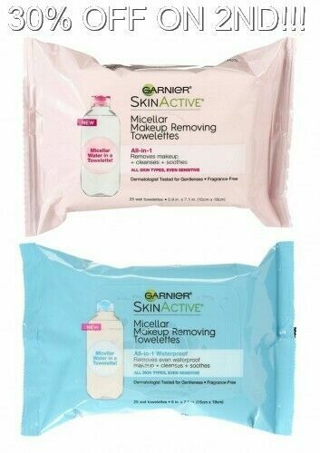 Garnier skinactive Micellare Make-Up Rimozione di salviette, rosa o blu, 25  CT | eBay