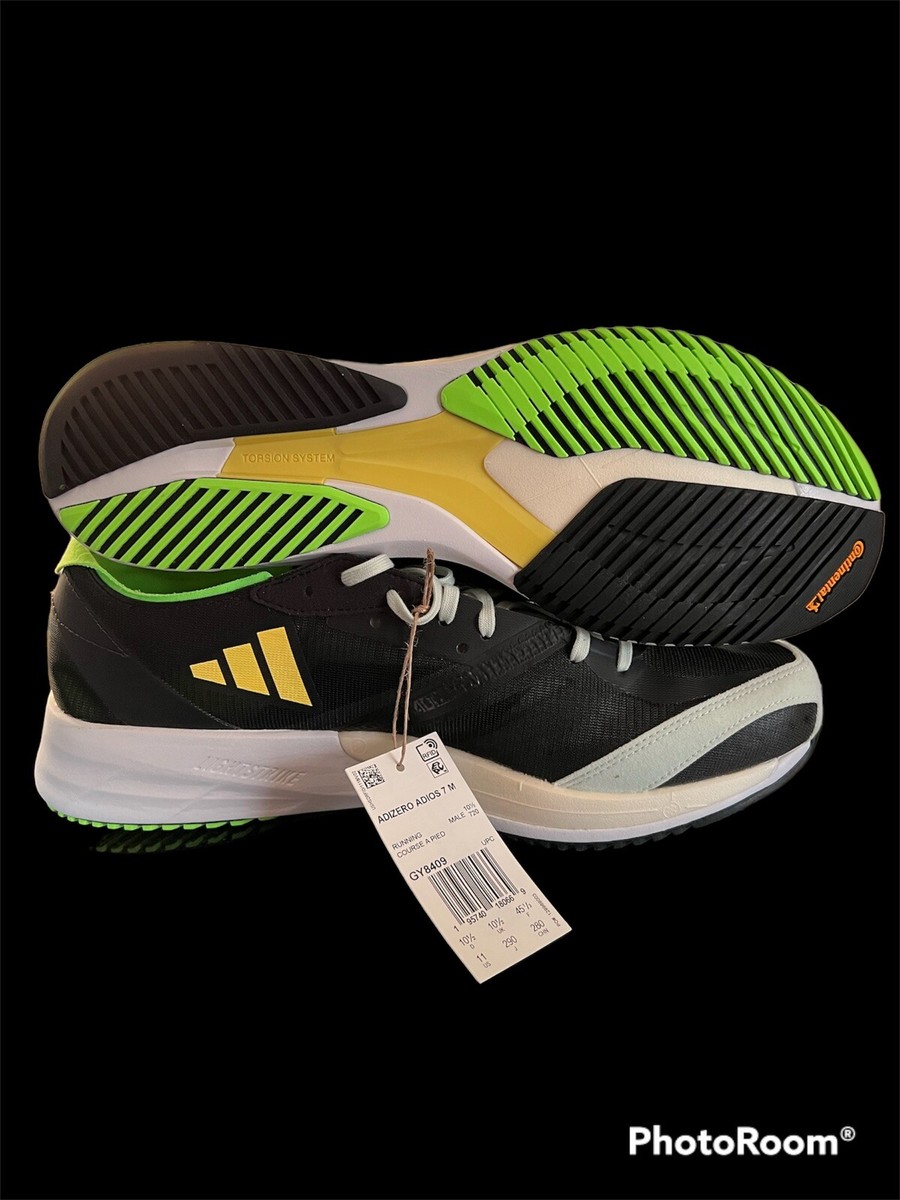 adidas Adizero Adios 7 Running Sneakers Shoes Men\'s, Core Black Yellow Size 13 adidas Adizero Adios 7 Running Sneakers Shoes Men main image 4