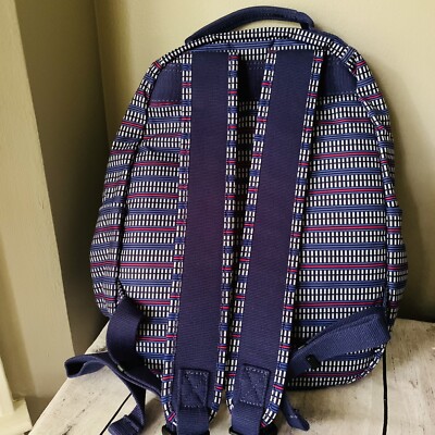 Kipling Small Backpack SEOUL Tablet Protection BLUE GEO  display picture 1