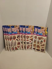 1992 Vintage 90's Temporary Tattoos SKUll Body Stickers 9 Packs Sealed Dragons 