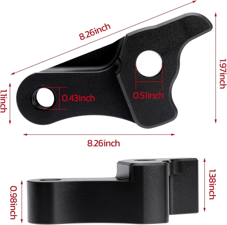 Lowering Blocks Kit for 2002-2023 Harley Davidson Street Glide Ultra Limited CVO Foto 4 de 4