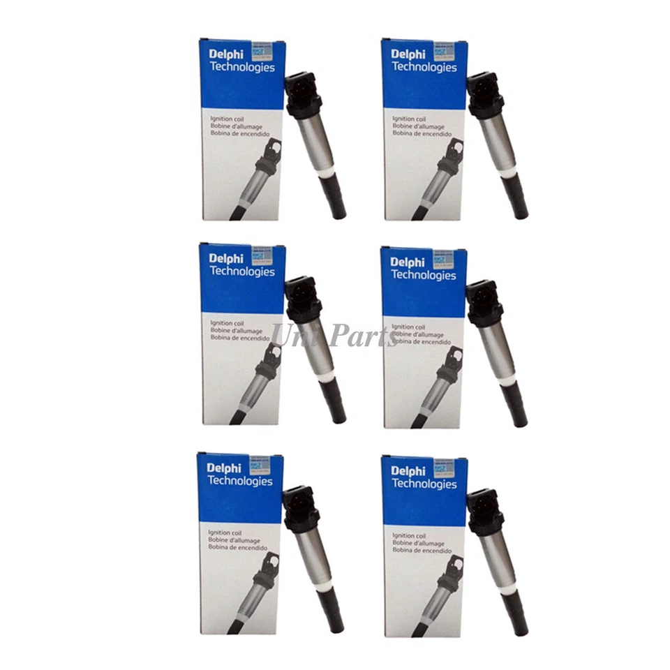 12138616153 6 piezas bobinas de encendido Delphi OEM para BMW 328i 335i 525i 528i X3 X5 Z4 Foto 2 de 4