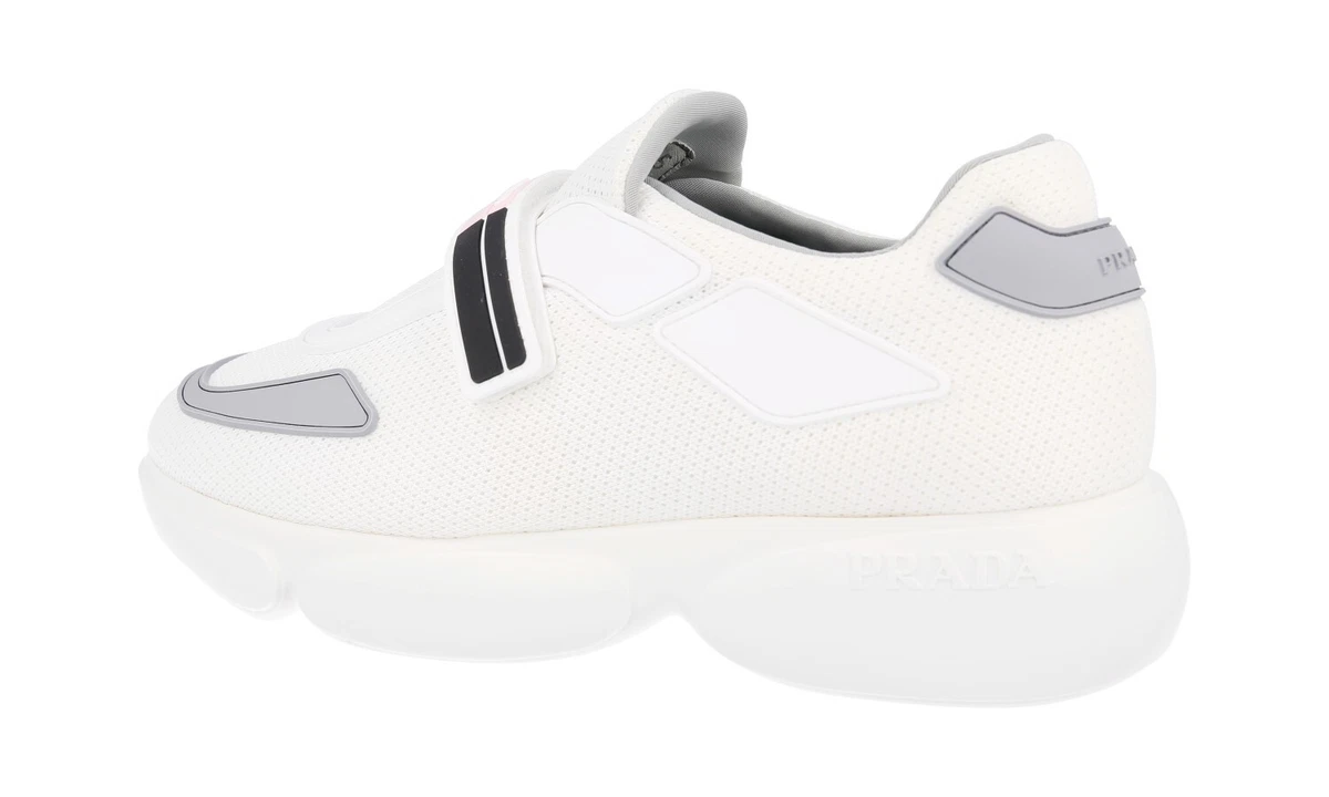 PRADA High-Tech Stoff Cloudbust Sneaker - 1E293I - Weiss - NEU