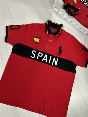 Polo Ralph Lauren SPAIN Big Pony RL MAN's Flag T-Shirt Size XXL