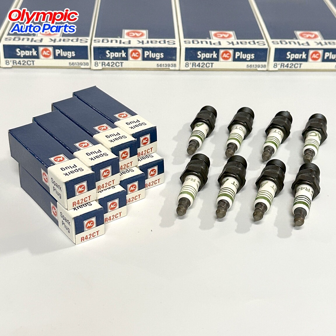 AC DELCO - R42CT VINTAGE Spark Plug - x8pcs R42T, NGK 4323, Autolite 144, EG40