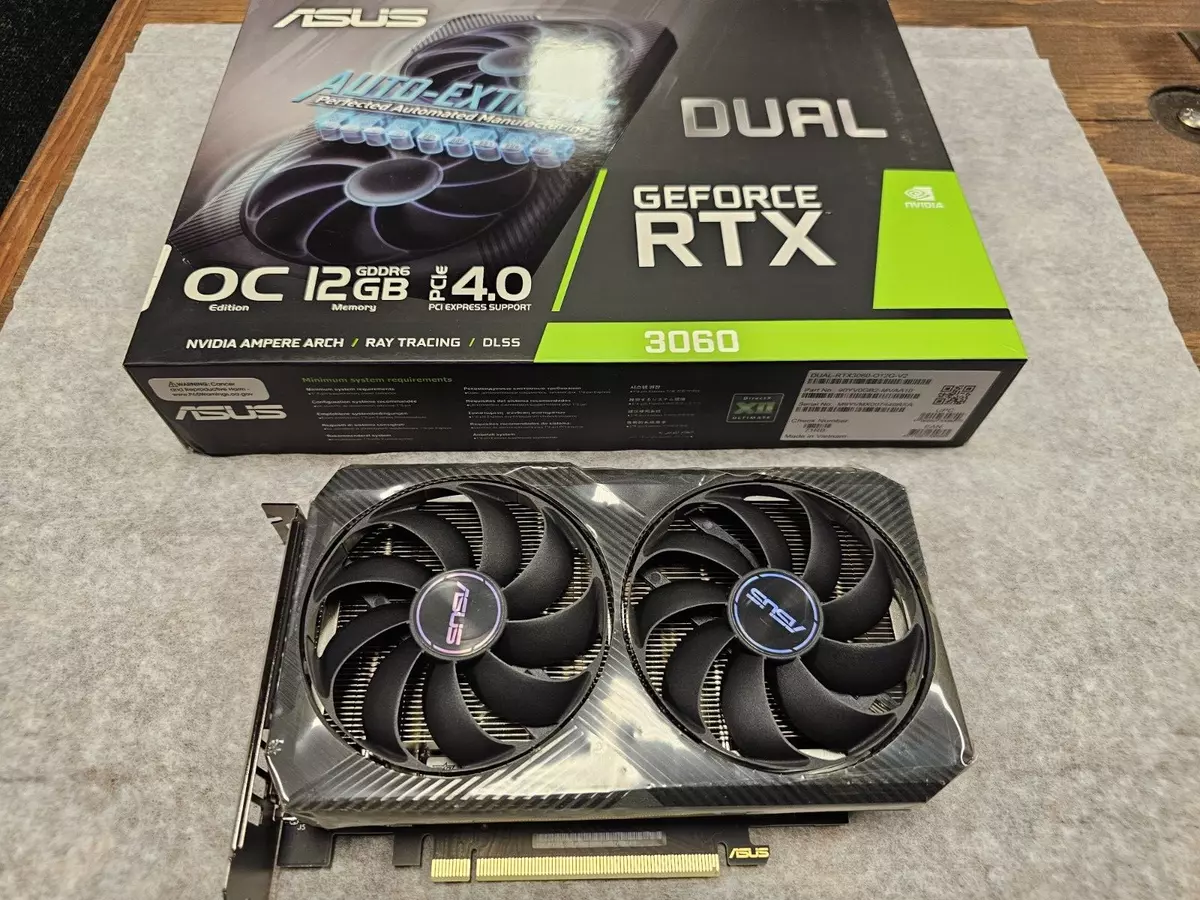 ASUS Dual GeForce RTX 3060 OC V2 12GB GDDR6 Gaming PC Video