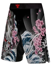 Raven Fightwear Men's Irezumi 3.0 MMA Shorts BJJ Black 