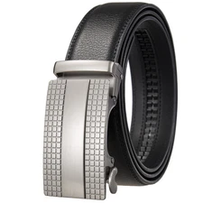 Hot Sale HJones Men's Leather Belt Automatic Buckle Belt Ratchet Strap Suit Belt