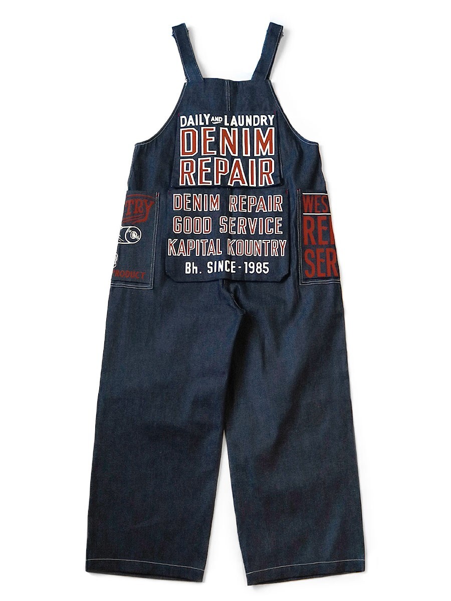 超希少　オーバーオール　キャピタル　Kapital ASK availability First) Kapital Light Canvas Ad Overalls from