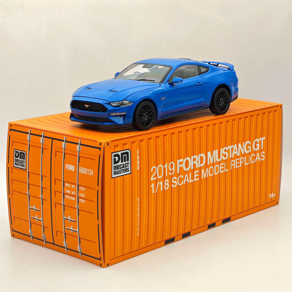 DM 1/18 Scale Model Replicas Ford Mustang GT 2019 Blue RHD