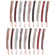 18Pcs Double Row Rhinestone Bobby Pins Decorative Hair Clips Barrettes fro Women
