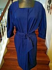 Prologue Blue Dress Long Sleeves New Tags 29 Belt Front Buttons Career Small