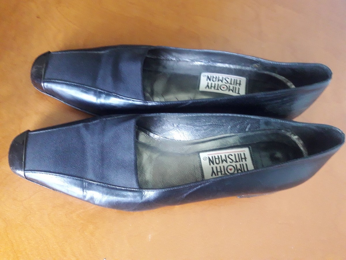 Vintage Timothy Hitsman Blue women’s Shoes Vintage Timothy Hitsman Women Size 7N Blue/Gold Fabric Slide  main image 3