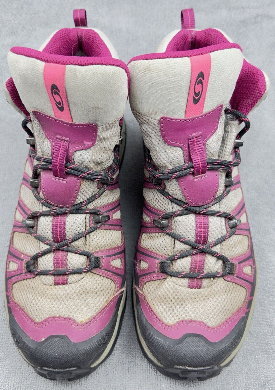 Salomon Goretex scarpe da trekking uomo 9 5 grigio rosso 145464 telaio avanzato contagrip