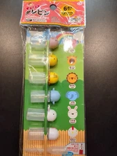 NEW DAISO Mini Condiment Dispensers Animals Bento Lunch Box 6pcs with dropper 