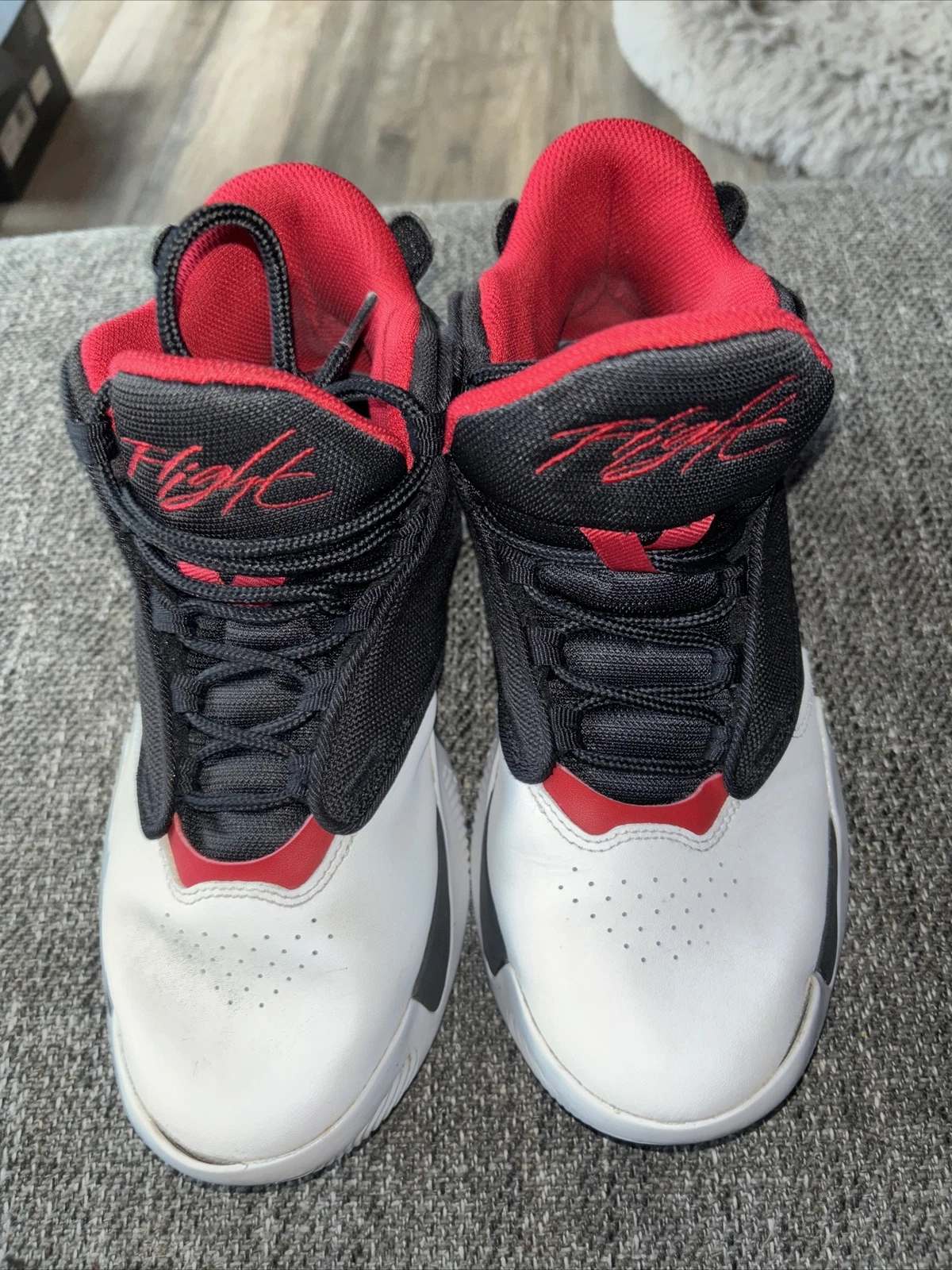 Scarpe da ginnastica Nike Air Jordan Flight Boys uomo UK5 5 2022 nero rosso bianco